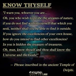 Oh, man, know thyself and thou shall know the Universe and the Gods MEME