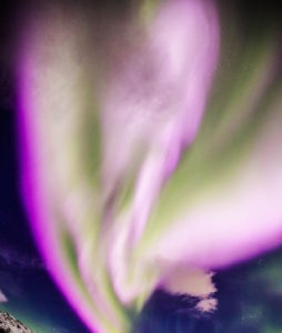 New pink-green auroras over Norway this week – a reflection of the new balancing light? Photo by Marianne Bergli.